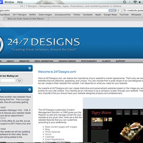 Websites: 24/7 Designs website