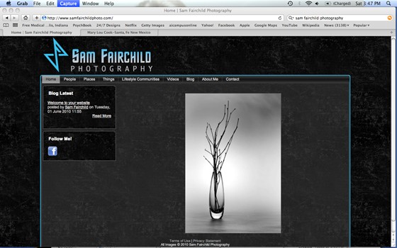 Websites: Sam Fairchild Photography website